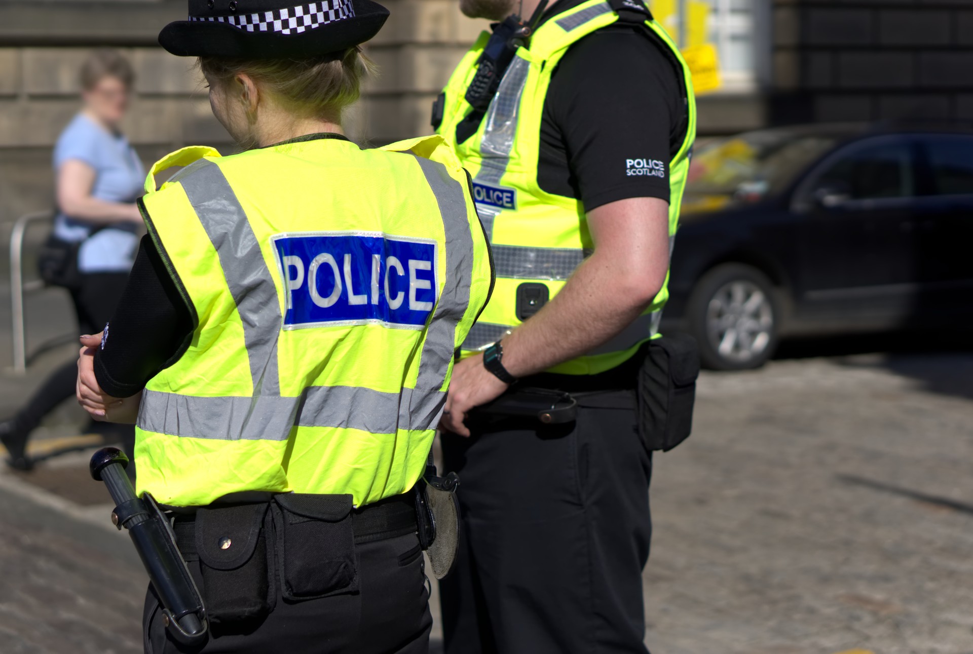 Police and community scene